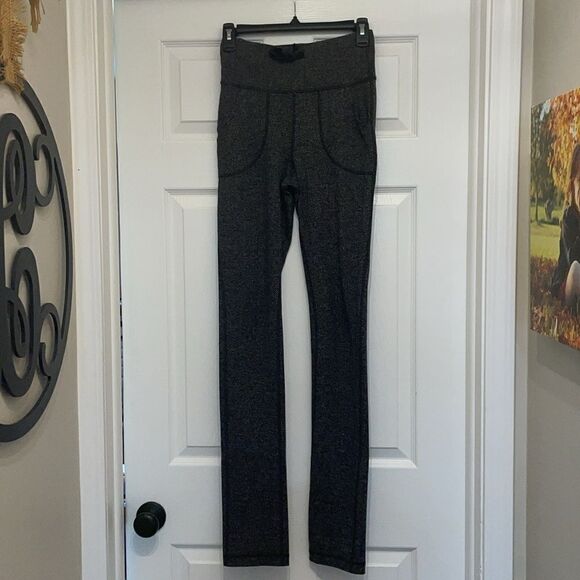 Lululemon Skinny Will Pant *Full-On Luon Giant Herringbone Black Heathered Black - Picture 3 of 7